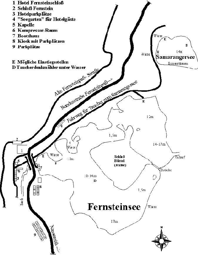 Karte Fernsteinsee und Samaranger See